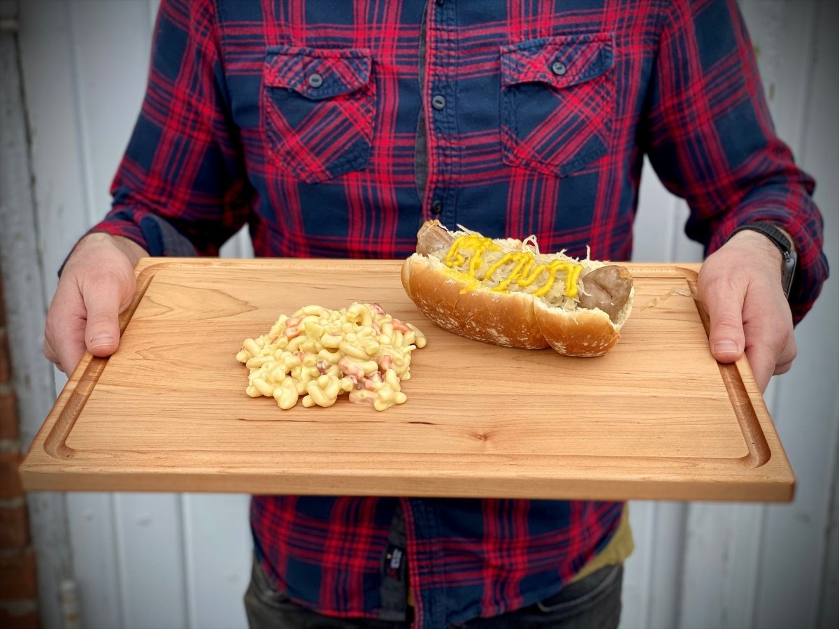 Large Wood Cutting Board With Juice Groove 18x12 Inches, Wood Cheese Board, Wooden Chopping Board, Wooden Cutting Board Made in the USA, - Country Life Natural Foods