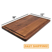 Large Wood Cutting Board With Juice Groove 18x12 Inches, Wood Cheese Board, Wooden Chopping Board, Wooden Cutting Board Made in the USA - Country Life Natural Foods