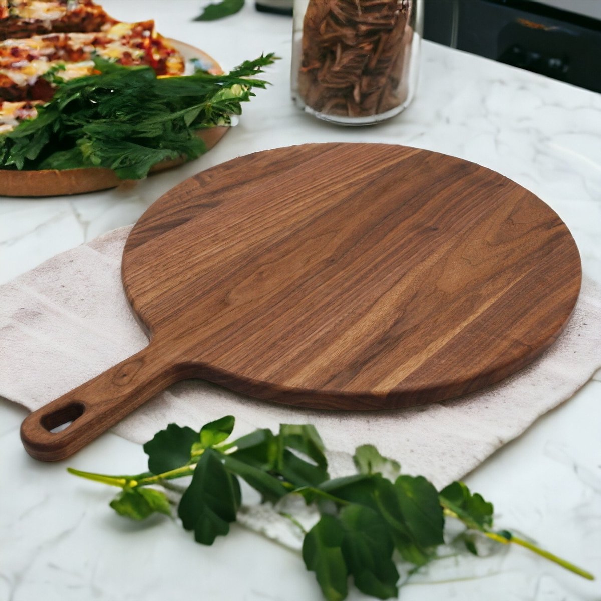 Walnut Paddle Cutting Board With Handle, Walnut Cutting Board With Handle, Charcuterie Board With Handle Handmade in the USA, - Country Life Natural Foods