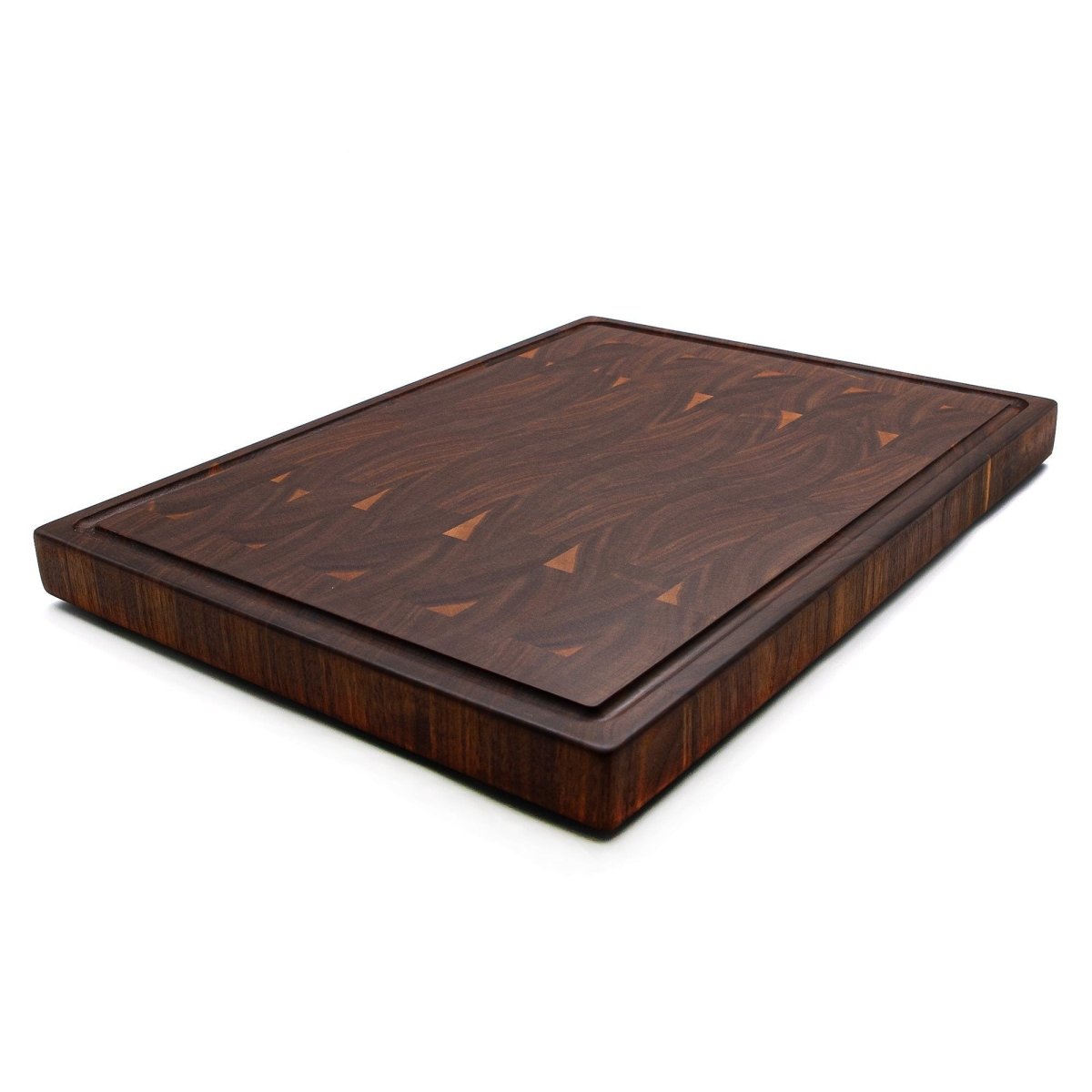 Large End Grain Walnut Cutting Board with Juice Groove, Butcher Block with Rubber Feet, Up to 2” Thick, Wedding Gift, Gift for Dad, USA Made, - Country Life Natural Foods