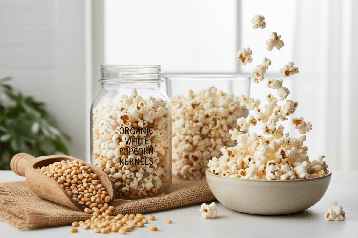 Popcorn, White, Organic, Grains - Country Life Natural Foods