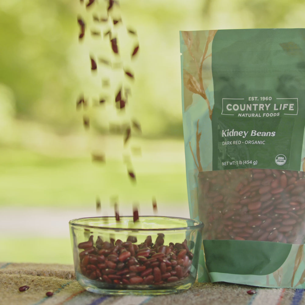 
                  
                    Load and play video in Gallery viewer, Kidney Beans, Dark Red, Organic
                  
                