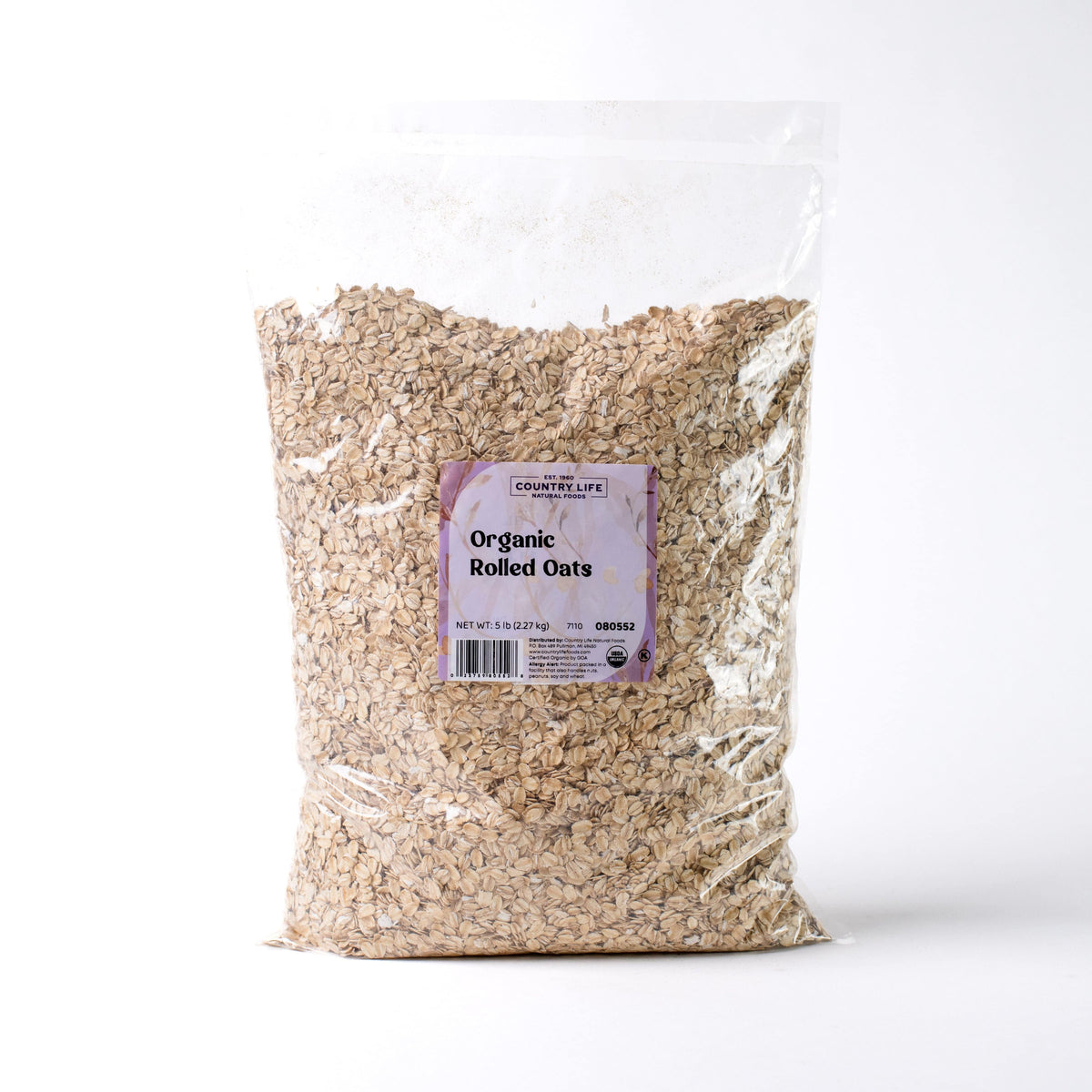 Oats, Regular Rolled, Organic, Oats - Country Life Natural Foods