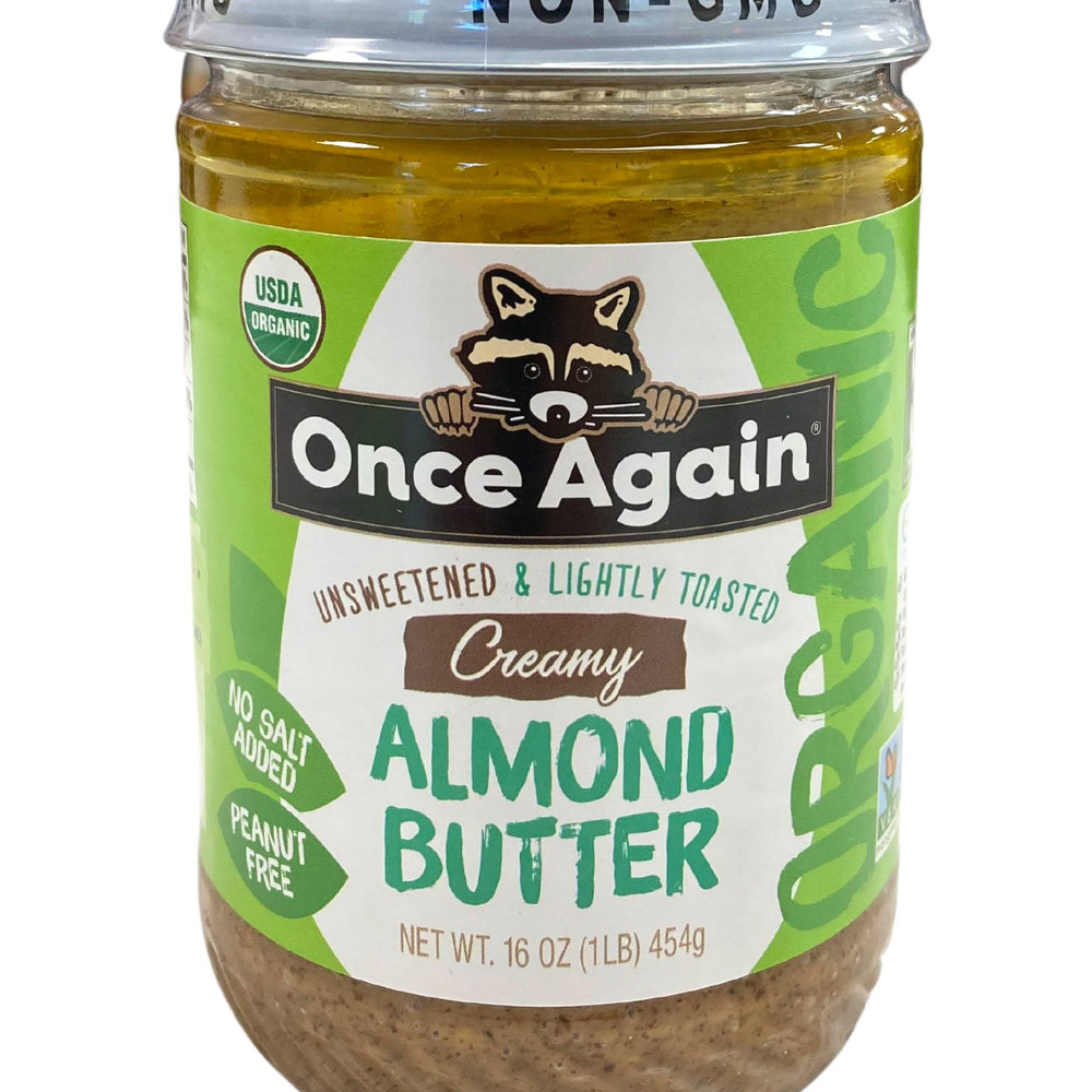 Organic Almond Butter, Lightly Toasted, Creamy - Country Life Natural Foods