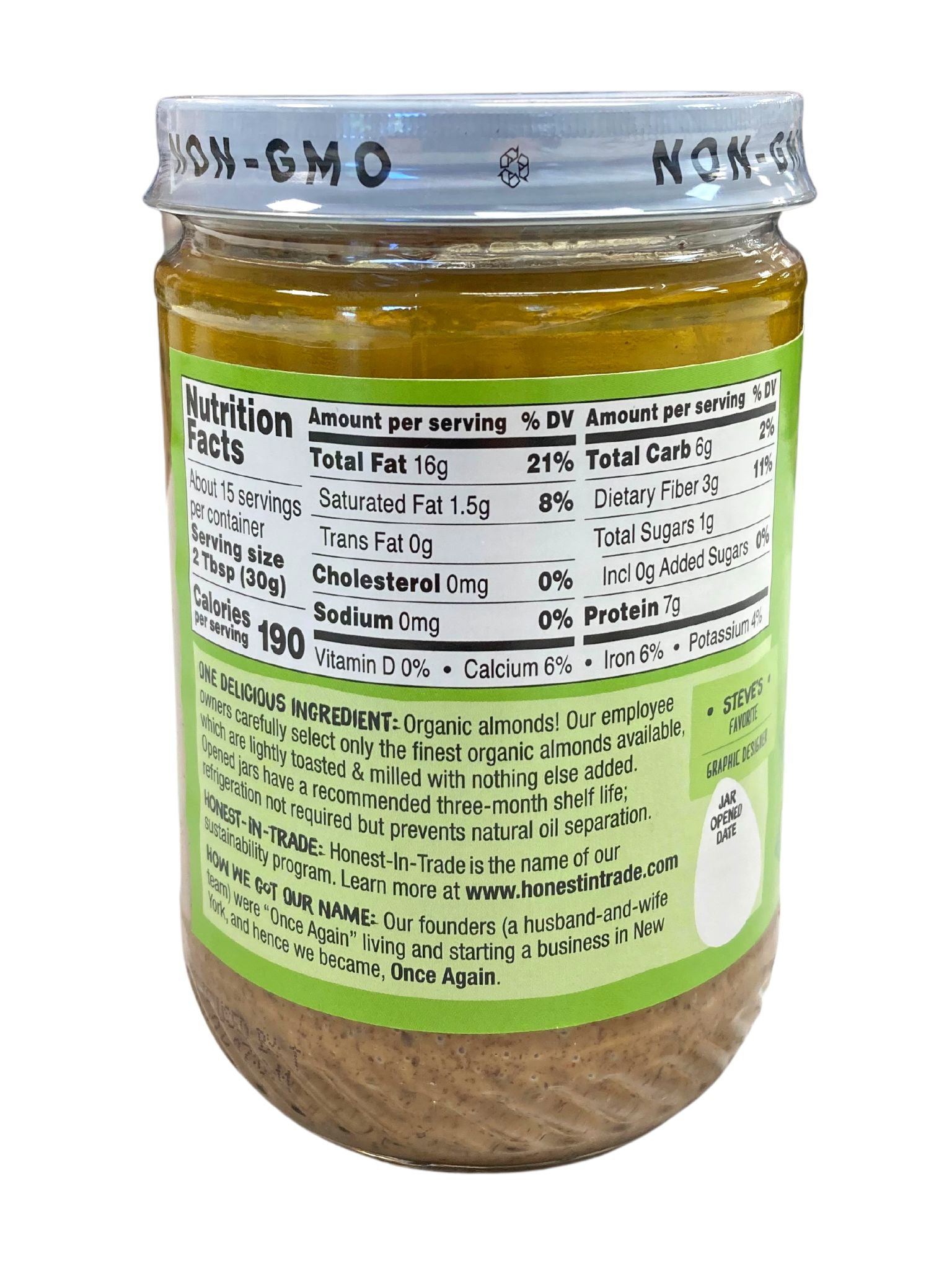 Almond Butter, Creamy, Organic, Lightly Toasted, Nut & Seed Butters - Country Life Natural Foods