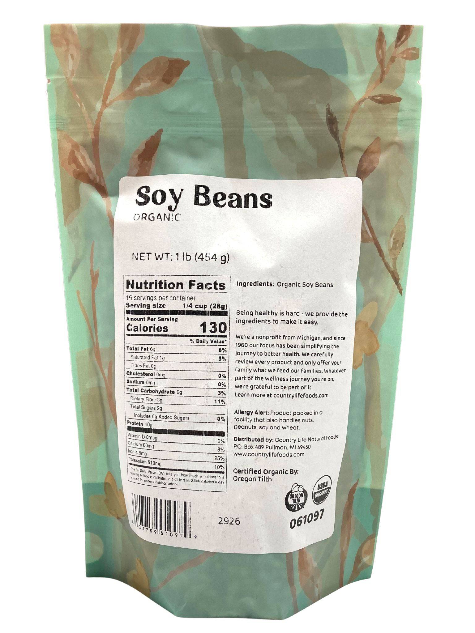 Organic Soy Beans - Country Life Natural Foods