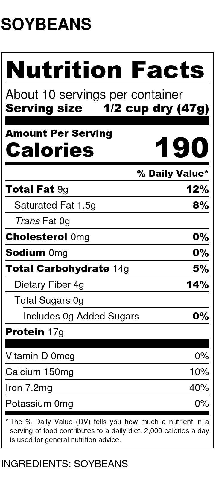 Organic Soy Beans - Country Life Natural Foods