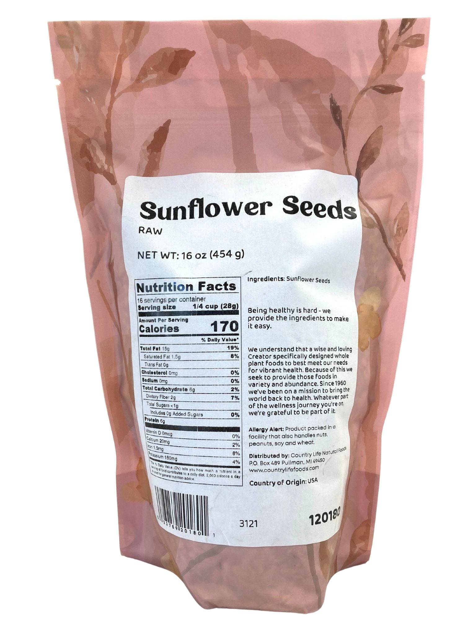 Sunflower Seeds, Raw, Seeds - Country Life Natural Foods
