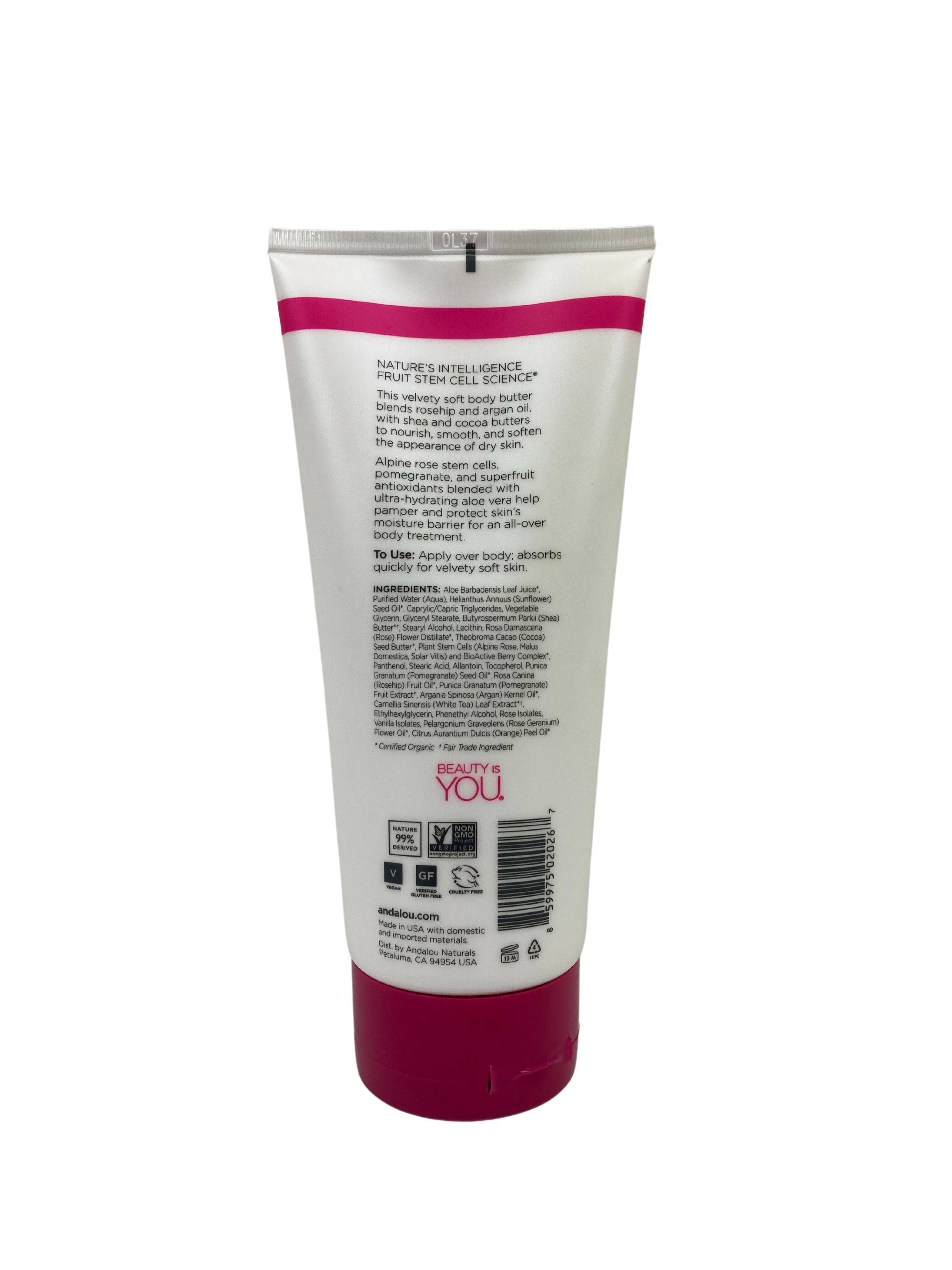 Body Butter, 1000 Roses, 8oz, Andalou Naturals, Lotions Moisturizers & Oils - Country Life Natural Foods