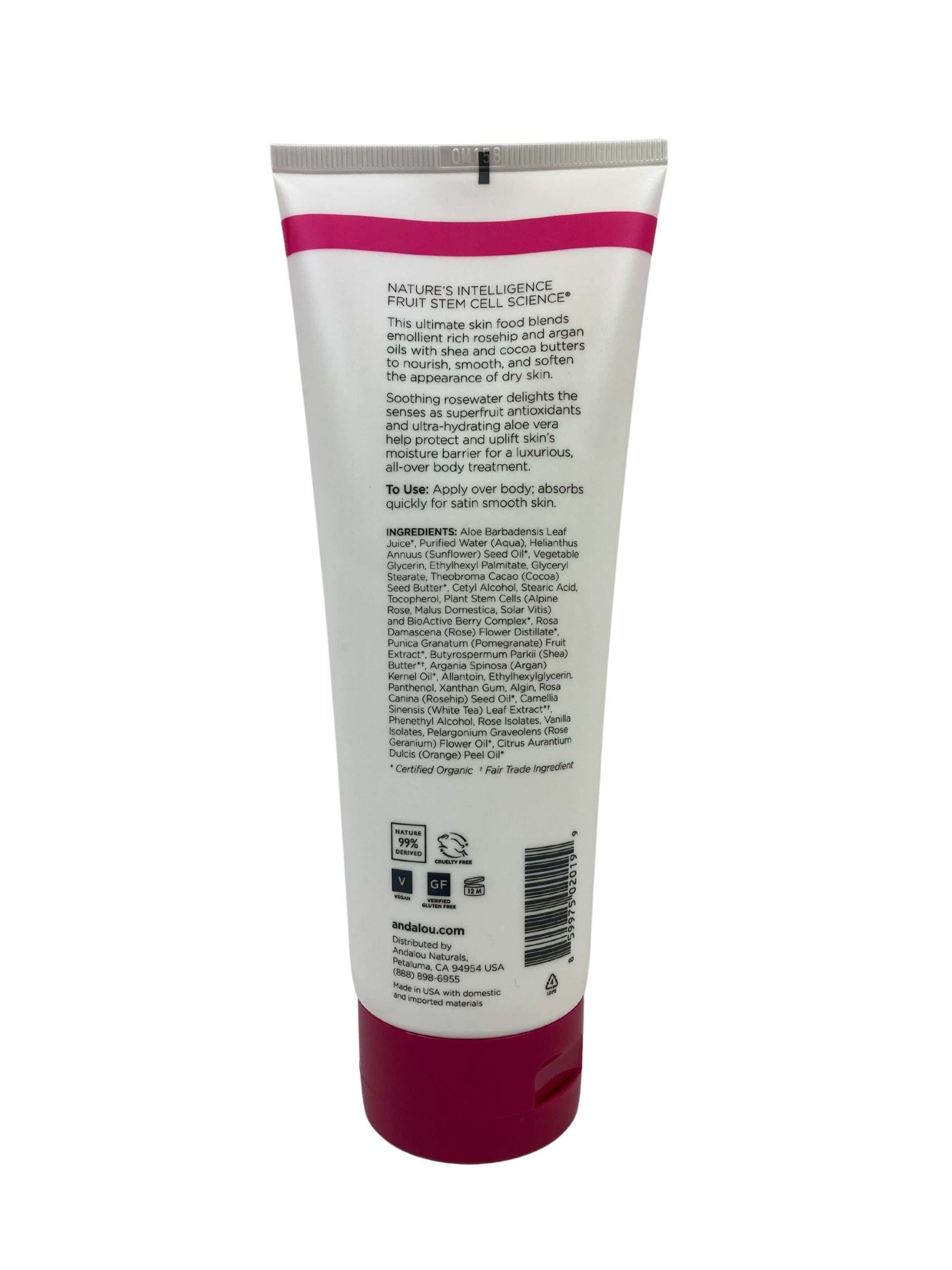 Body Lotion, 1000 Roses, 8oz, Andalou Naturals, Lotions Moisturizers & Oils - Country Life Natural Foods