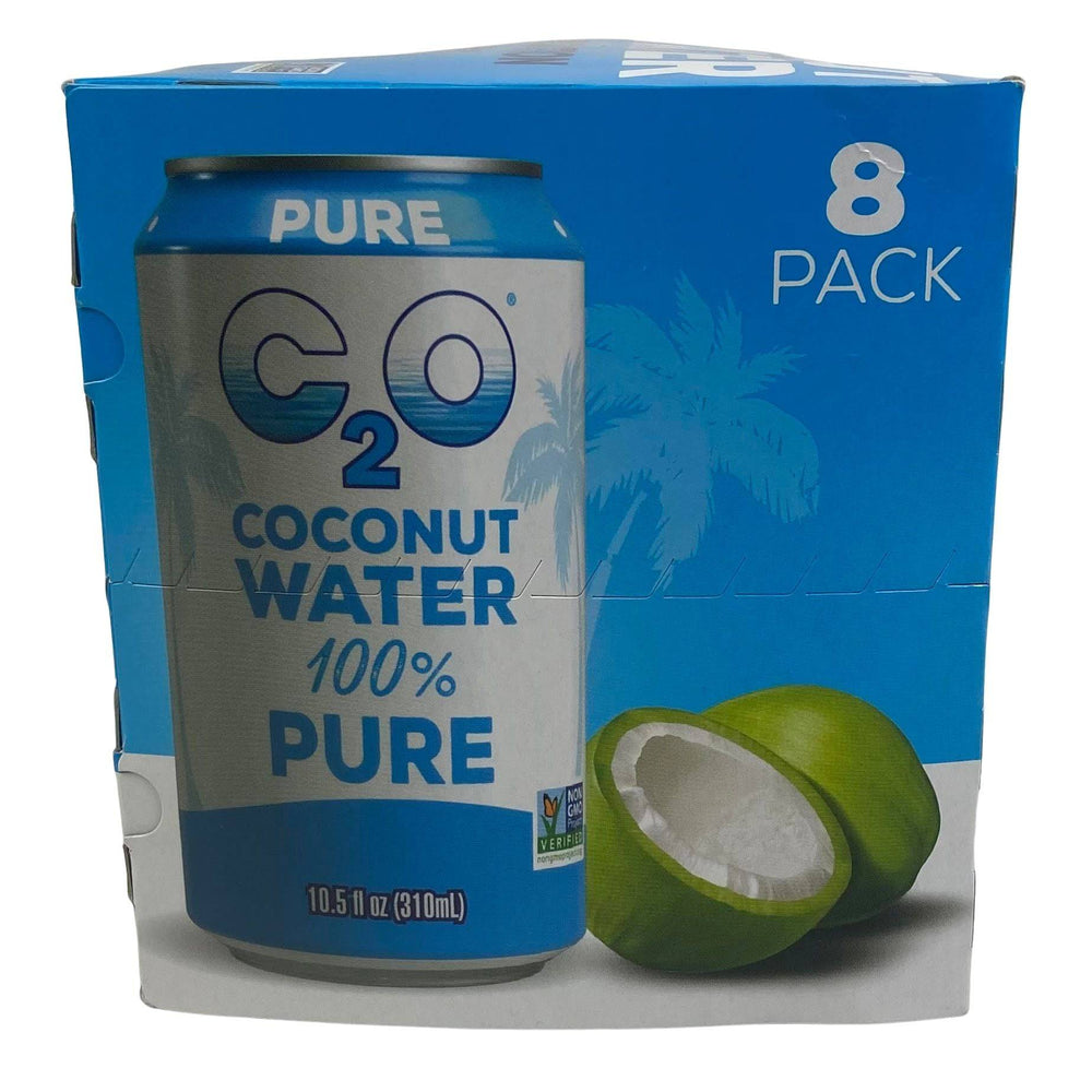 C2O Coconut Water 100% Pure (8 Can Pack) - Country Life Natural Foods