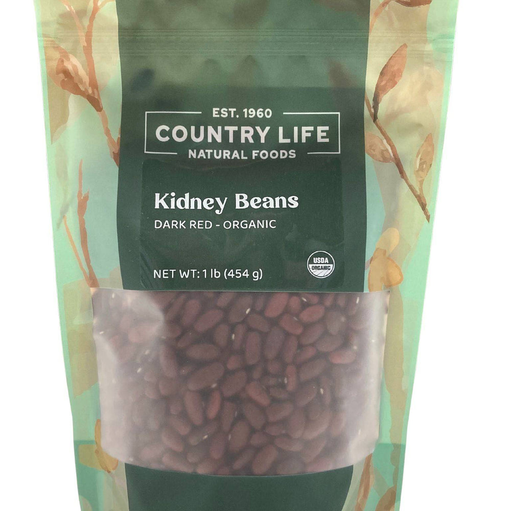 Organic Kidney Beans, Dark Red - Country Life Natural Foods