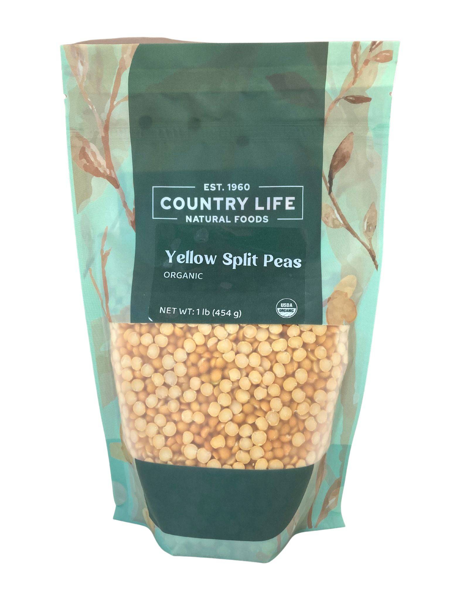Organic Peas, Yellow Split - Country Life Natural Foods