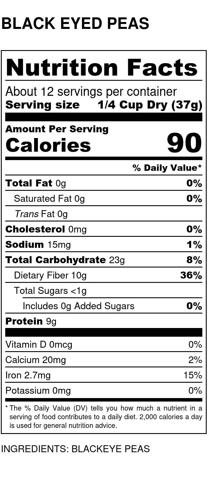 Organic Black-Eyed Peas - Country Life Natural Foods