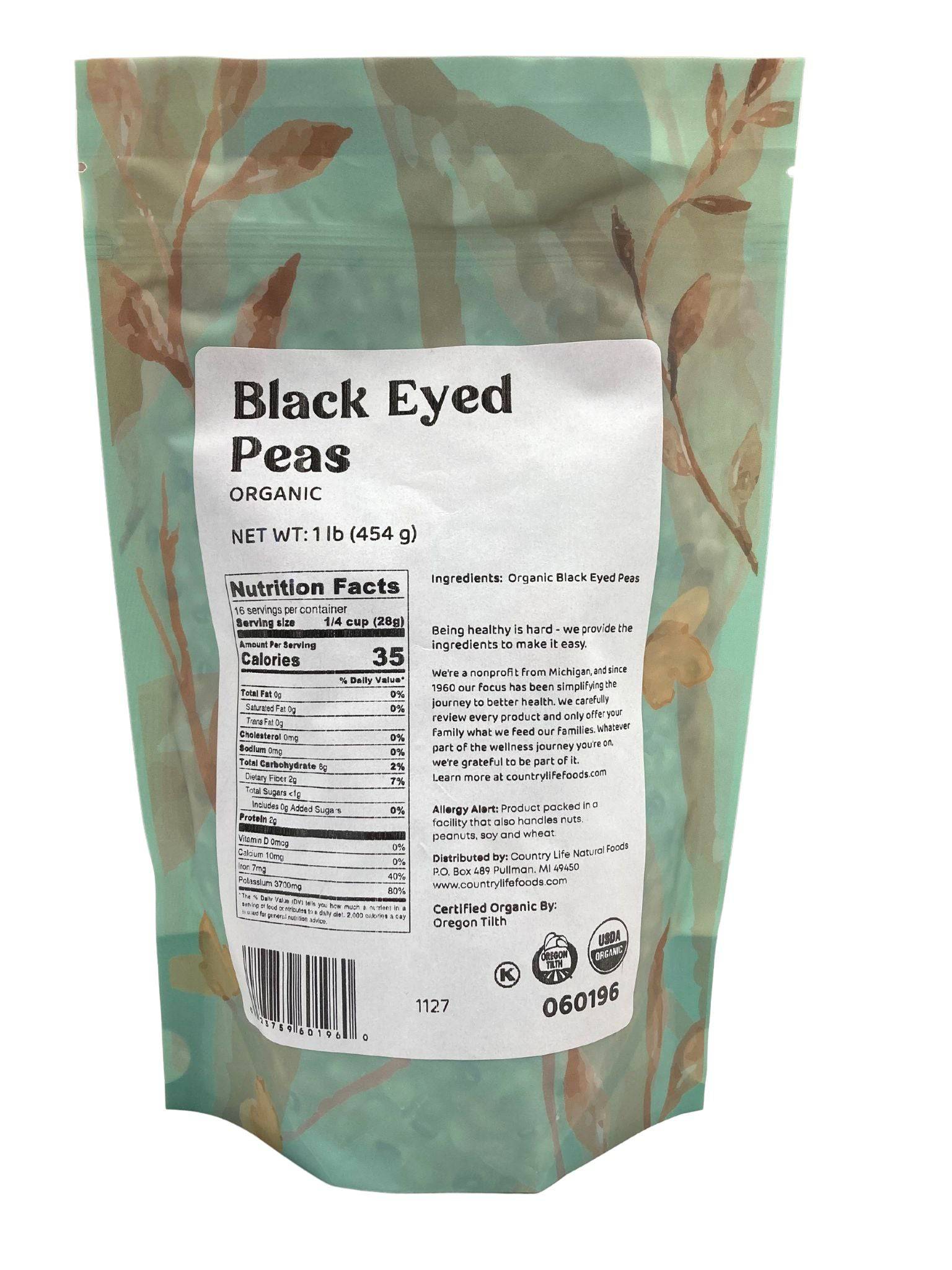 Organic Black-Eyed Peas - Country Life Natural Foods