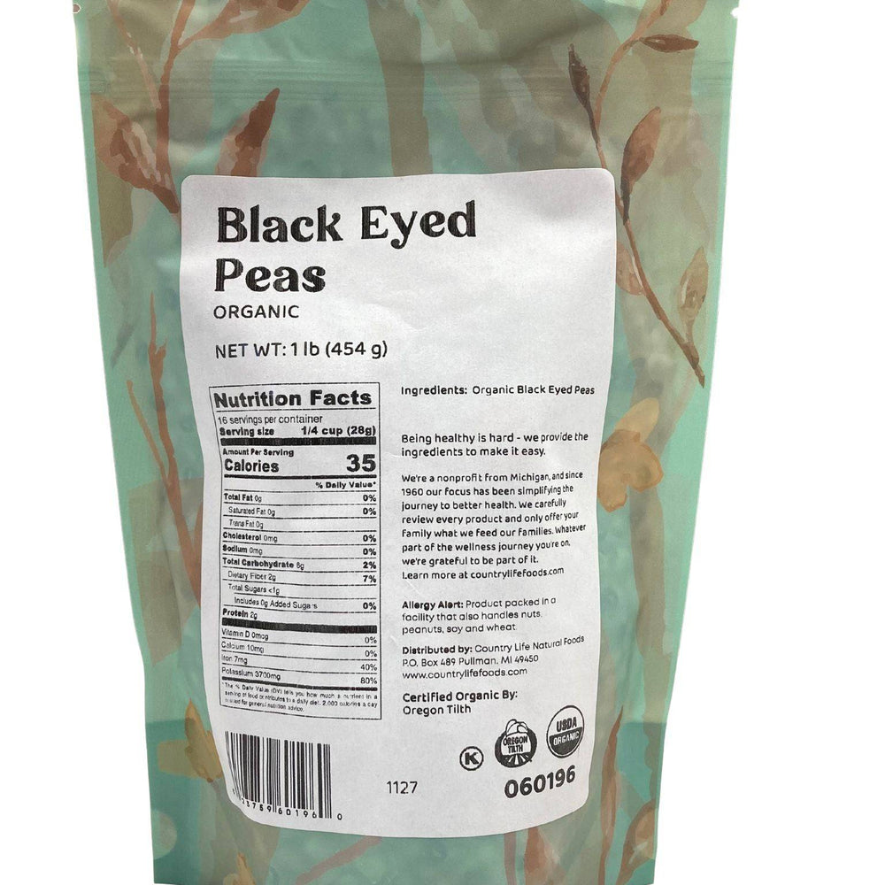 
                  
                    Organic Black-Eyed Peas - Country Life Natural Foods
                  
                