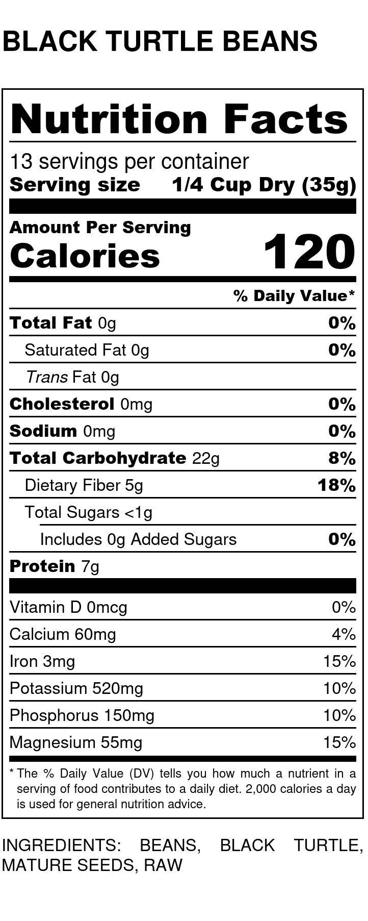 Organic Black Turtle Beans - Country Life Natural Foods