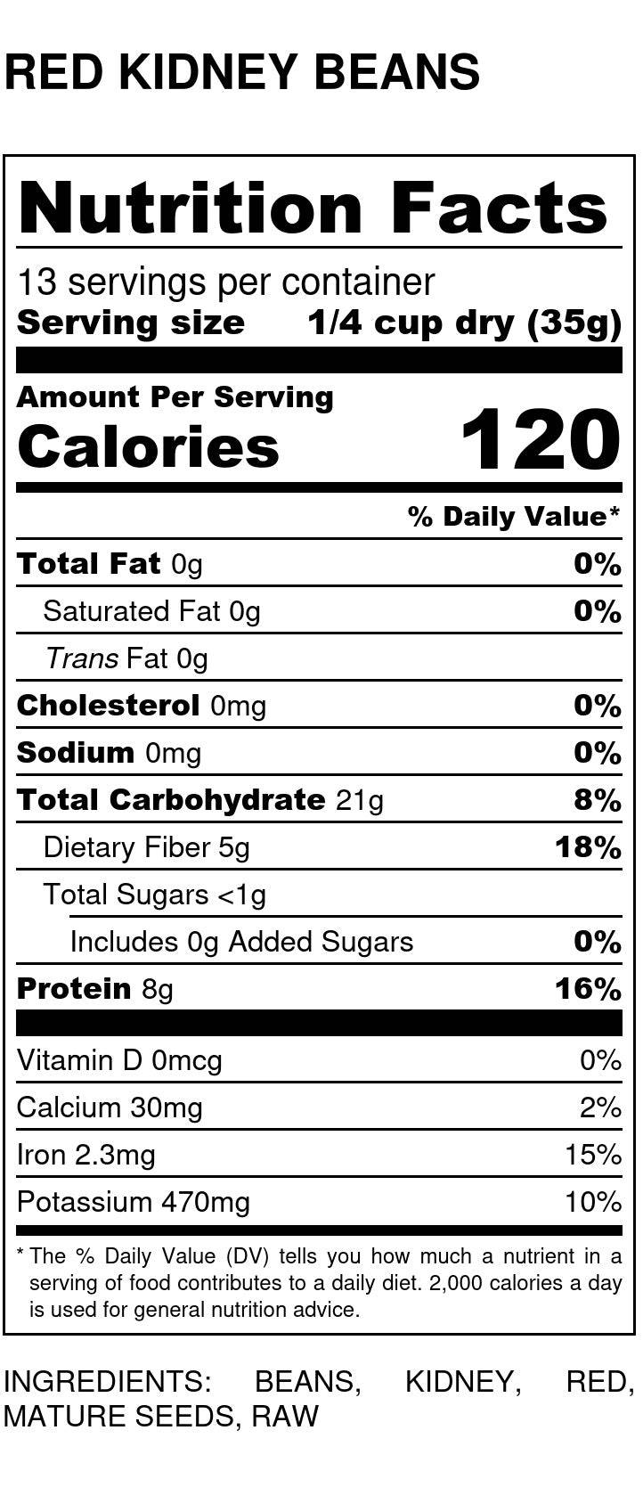 Kidney Beans, Dark Red, Organic, Beans - Country Life Natural Foods
