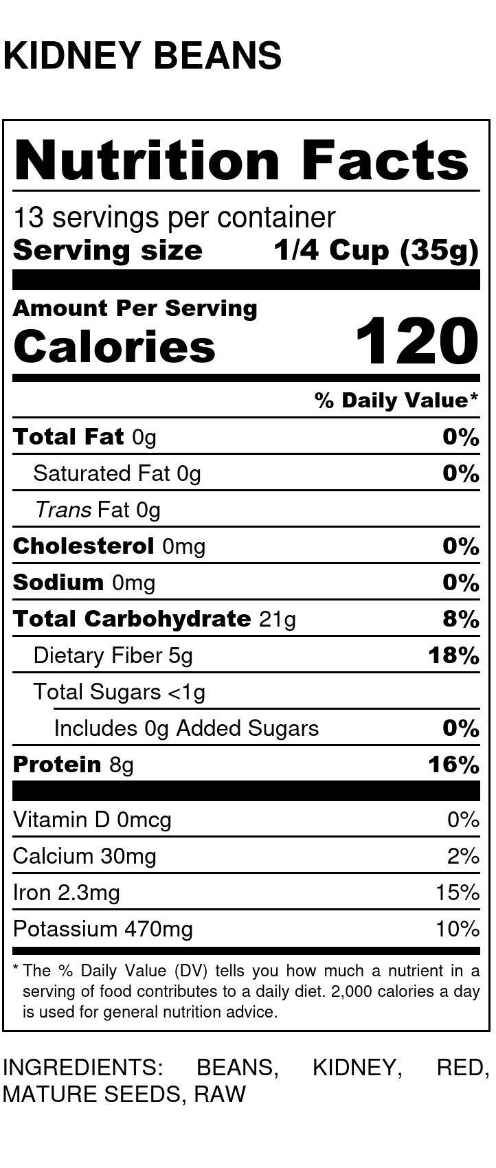 Organic Kidney Beans, Light Red - Country Life Natural Foods