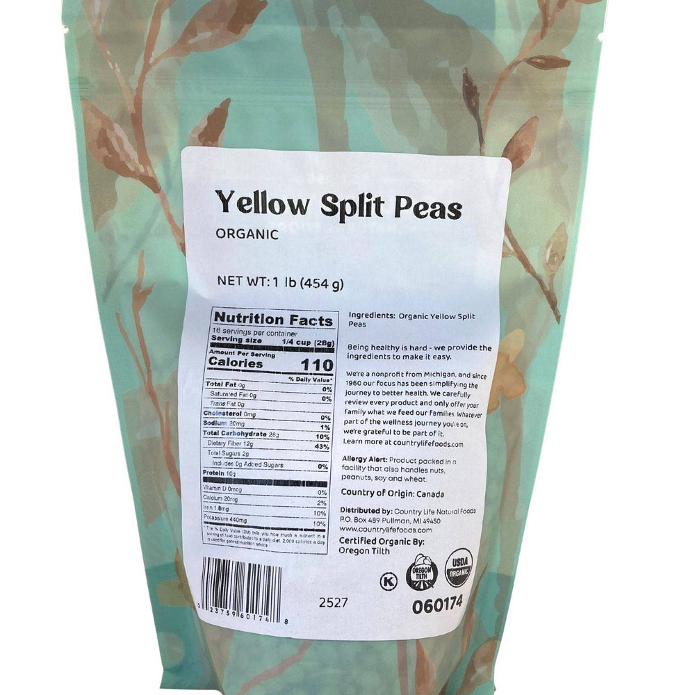 
                  
                    Organic Peas, Yellow Split - Country Life Natural Foods
                  
                