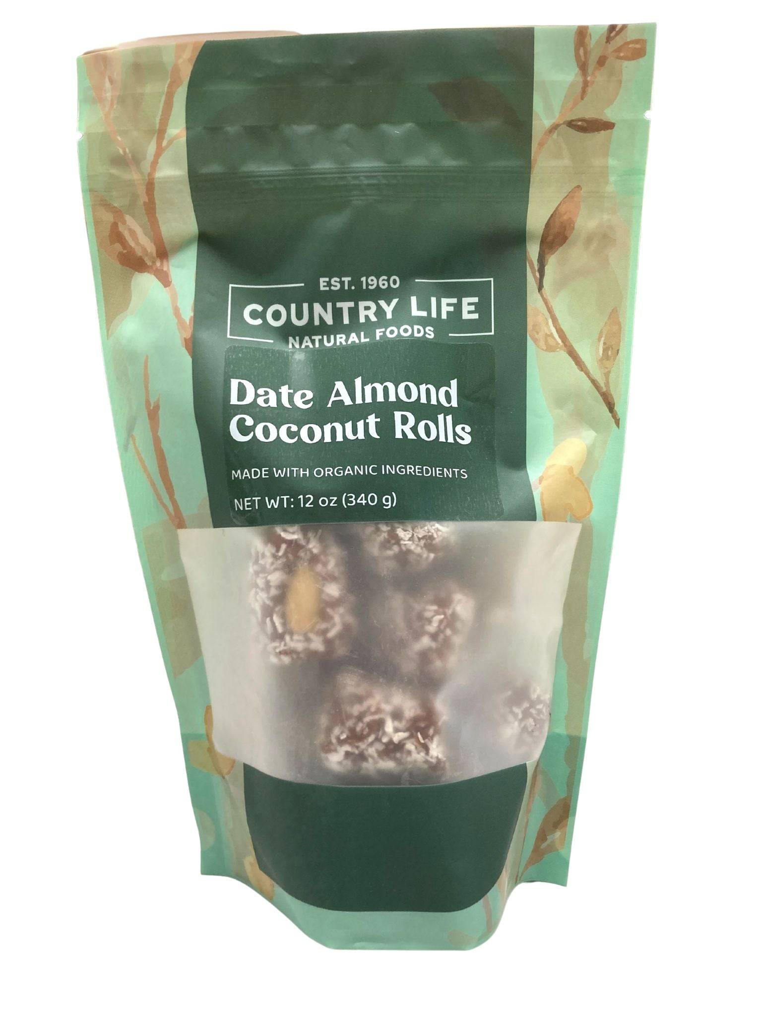 Date Coconut Roll, Almond, Organic - Country Life Natural Foods
