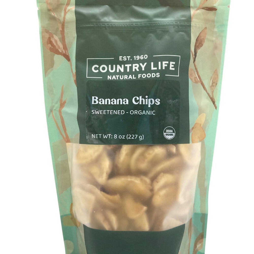 Banana Chips, Sweetened, Organic - Country Life Natural Foods