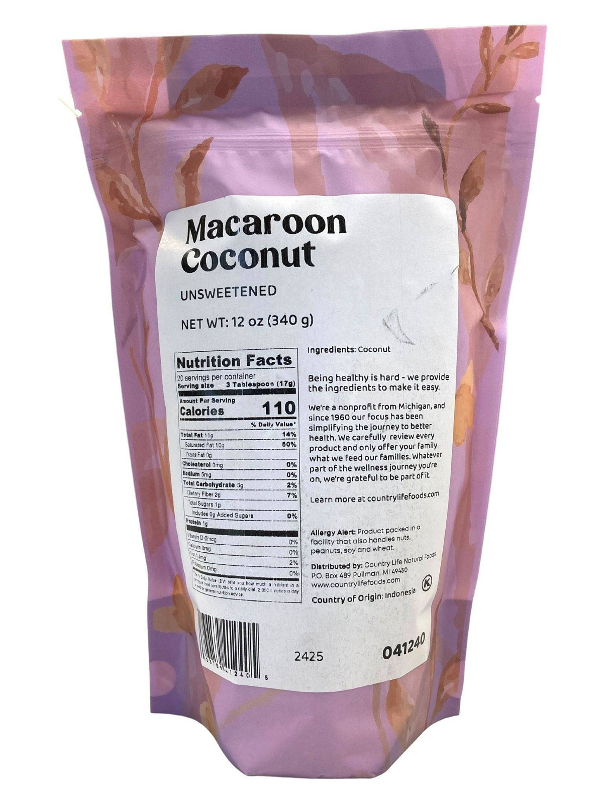 Coconut, Macaroon, Dried Fruit - Country Life Natural Foods