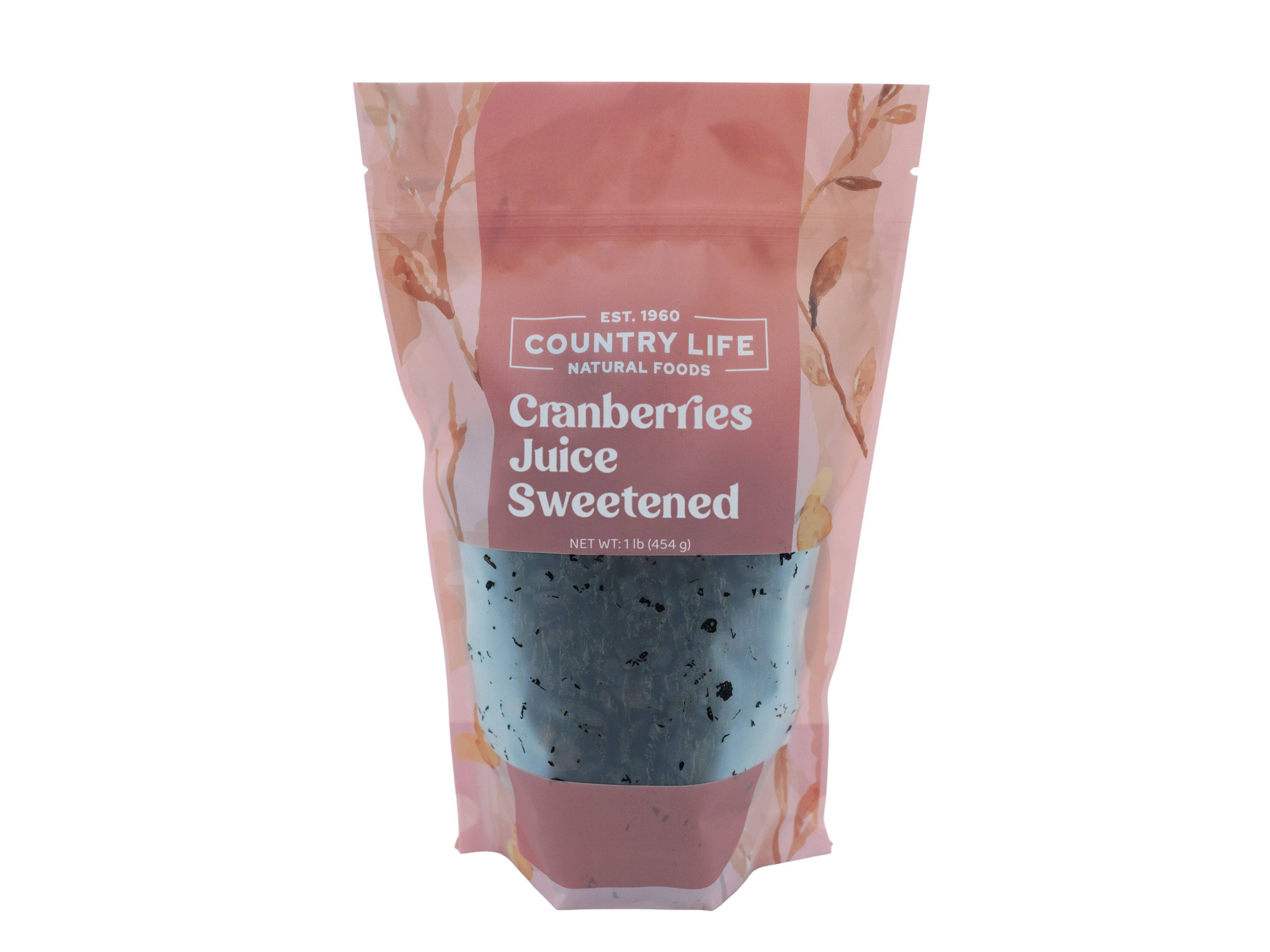 Cranberries, Juice Sweetened - Country Life Natural Foods