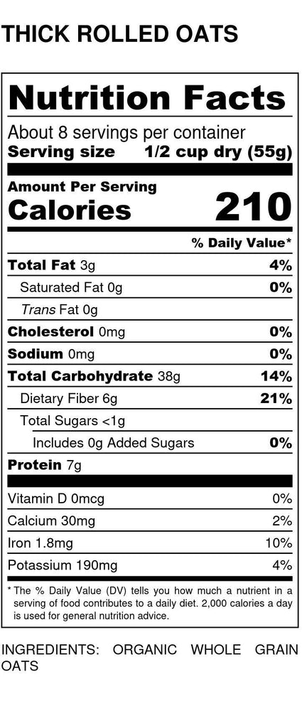 
                  
                    Organic Oats, Thick Rolled - Country Life Natural Foods
                  
                