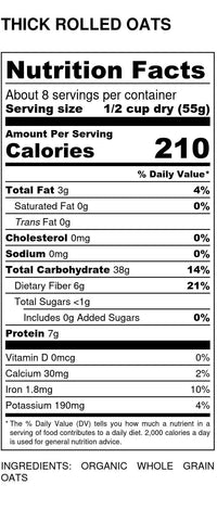 
                  
                    Organic Oats, Thick Rolled - Country Life Natural Foods
                  
                