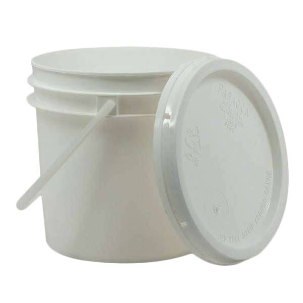 Pail, With Lid, 1 Gallon, White, Food Storage - Country Life Natural Foods