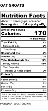 
                  
                    Oat Groats, Steel Cut - Gluten Free - 50lbs - Country Life Natural Foods
                  
                