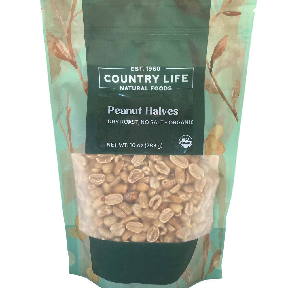 
                  
                    Organic Peanuts, 1/2s Dry Roasted, No Salt - Country Life Natural Foods
                  
                