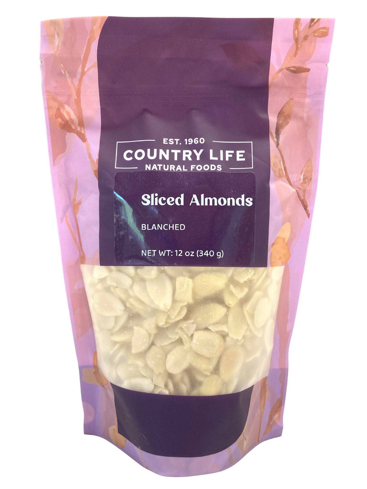 Almonds, Sliced, Blanched, Nuts - Country Life Natural Foods