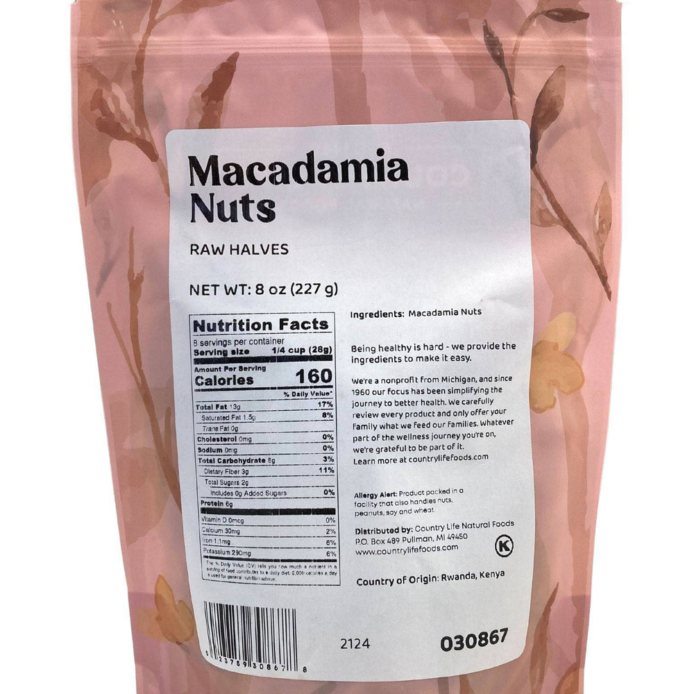 
                  
                    Macadamias, Halves - Country Life Natural Foods
                  
                