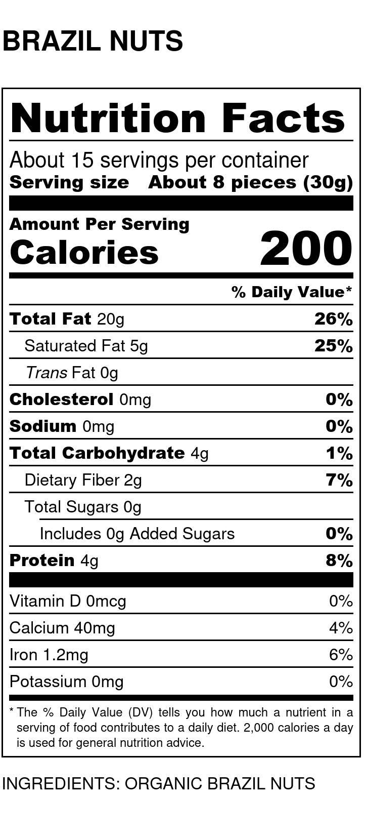 Brazil Nuts, Whole, Organic - Country Life Natural Foods