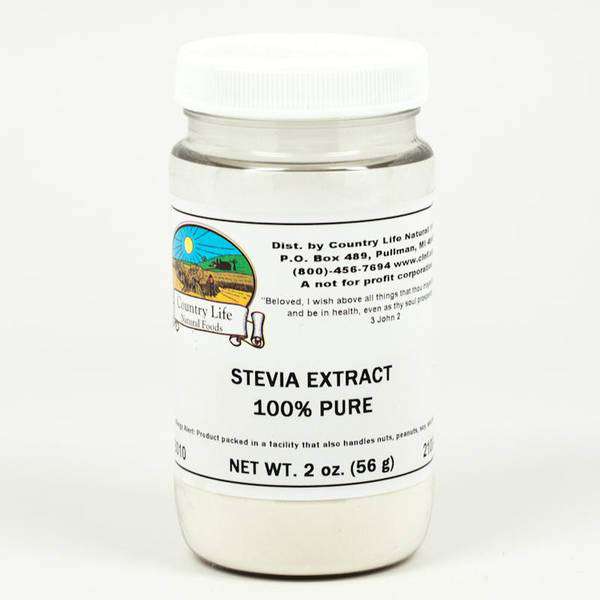 Stevia Extract Powder, White, Organic - Country Life Natural Foods