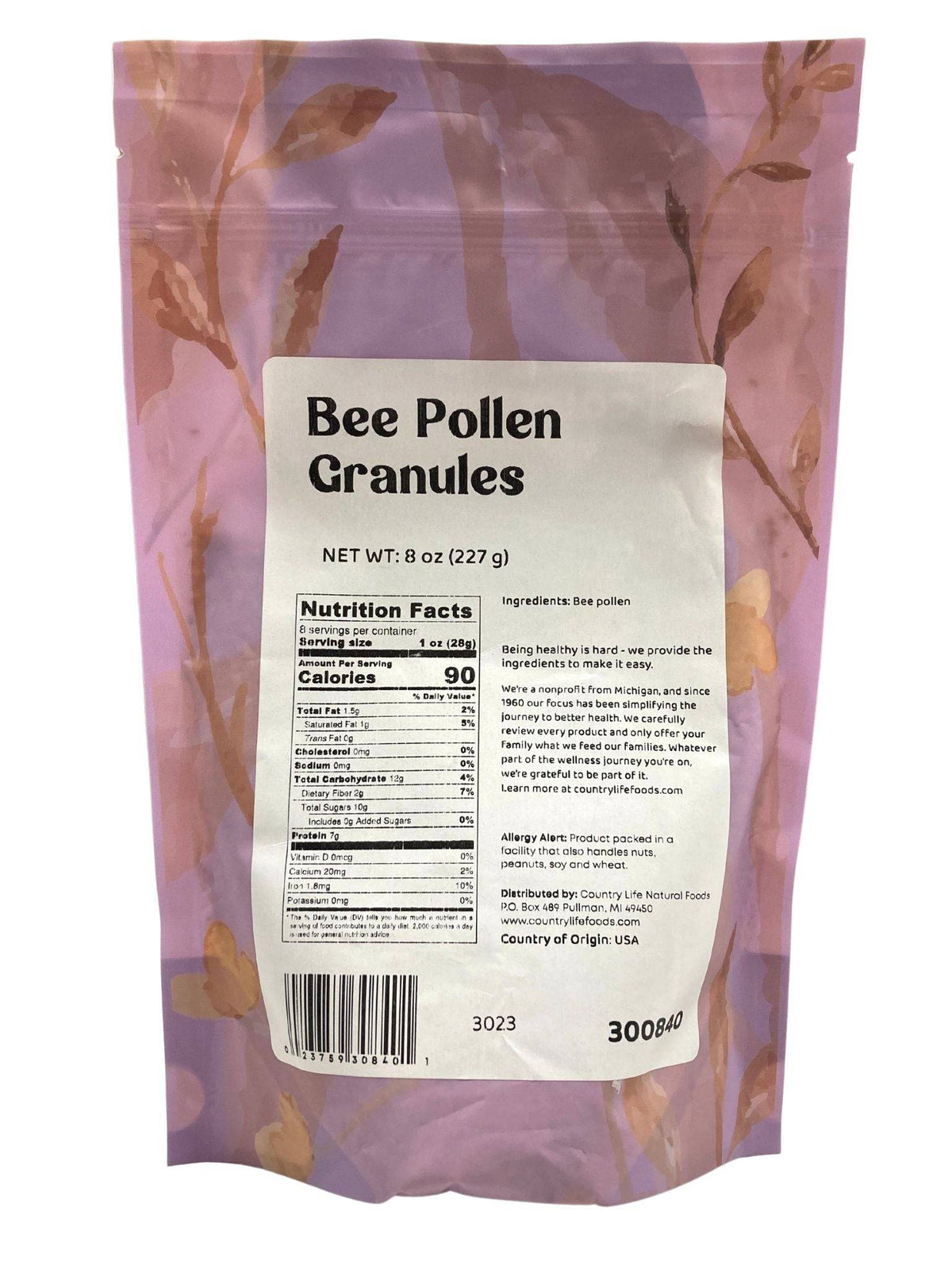 Bee Pollen Granules, Vitamins & Supplements - Country Life Natural Foods