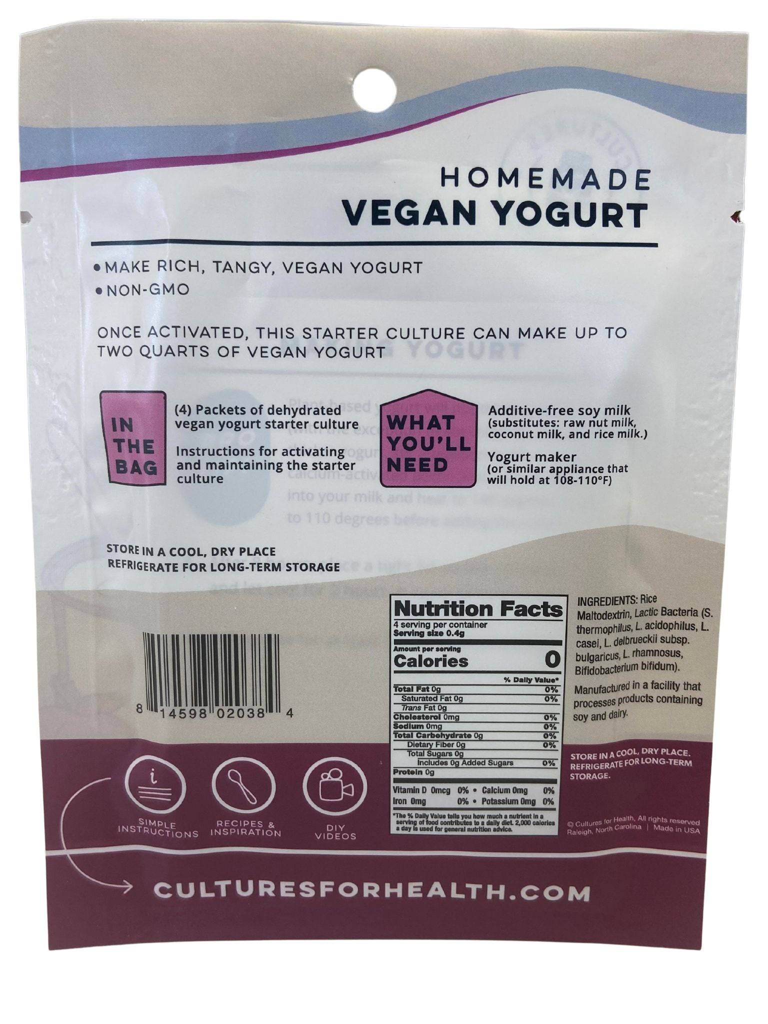 Starter Culture, Yogurt, Vegan, Cooking & Baking Ingredients - Country Life Natural Foods