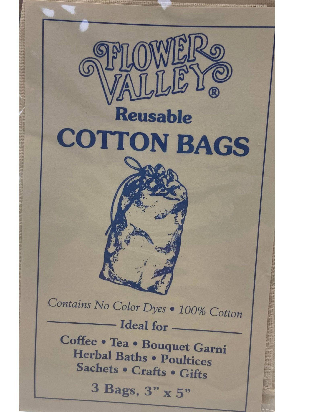 Tea Bags, Cotton, Reusable, Tea & Infusions - Country Life Natural Foods