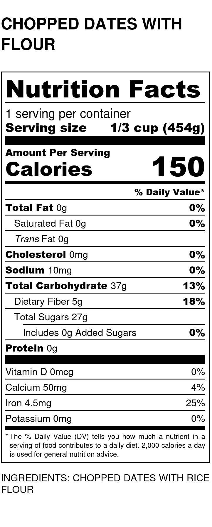 Date Pieces, Oat Flour, Dried Fruit - Country Life Natural Foods