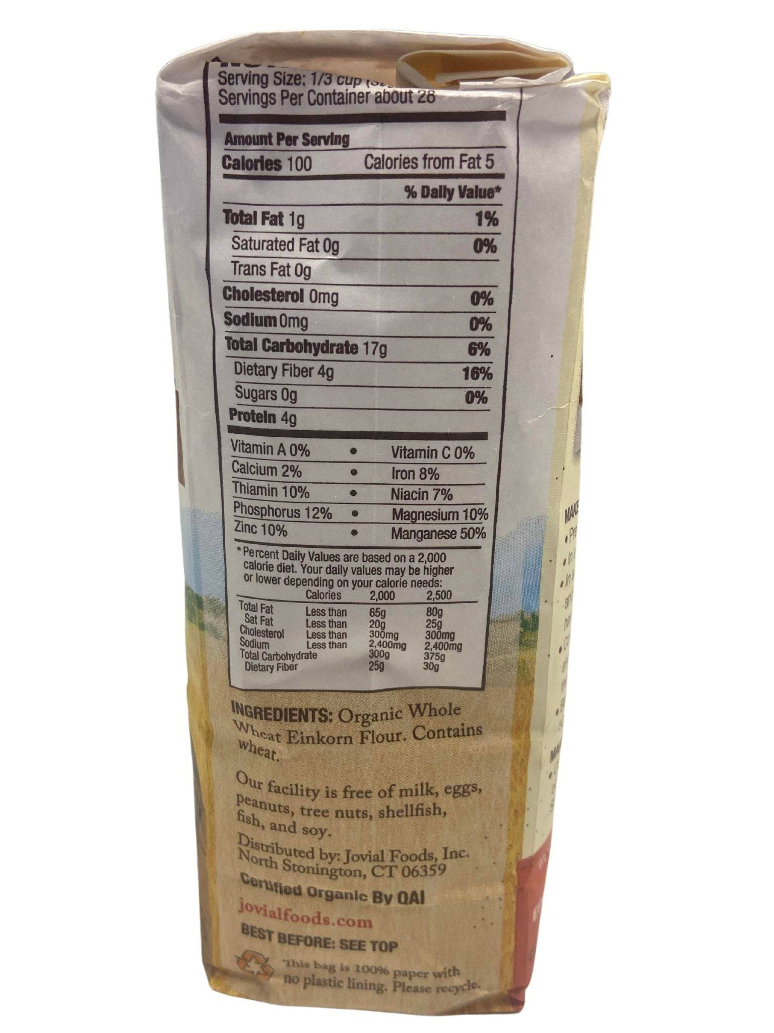 Einkorn Flour, Whole Wheat, Organic, Flour - Country Life Natural Foods