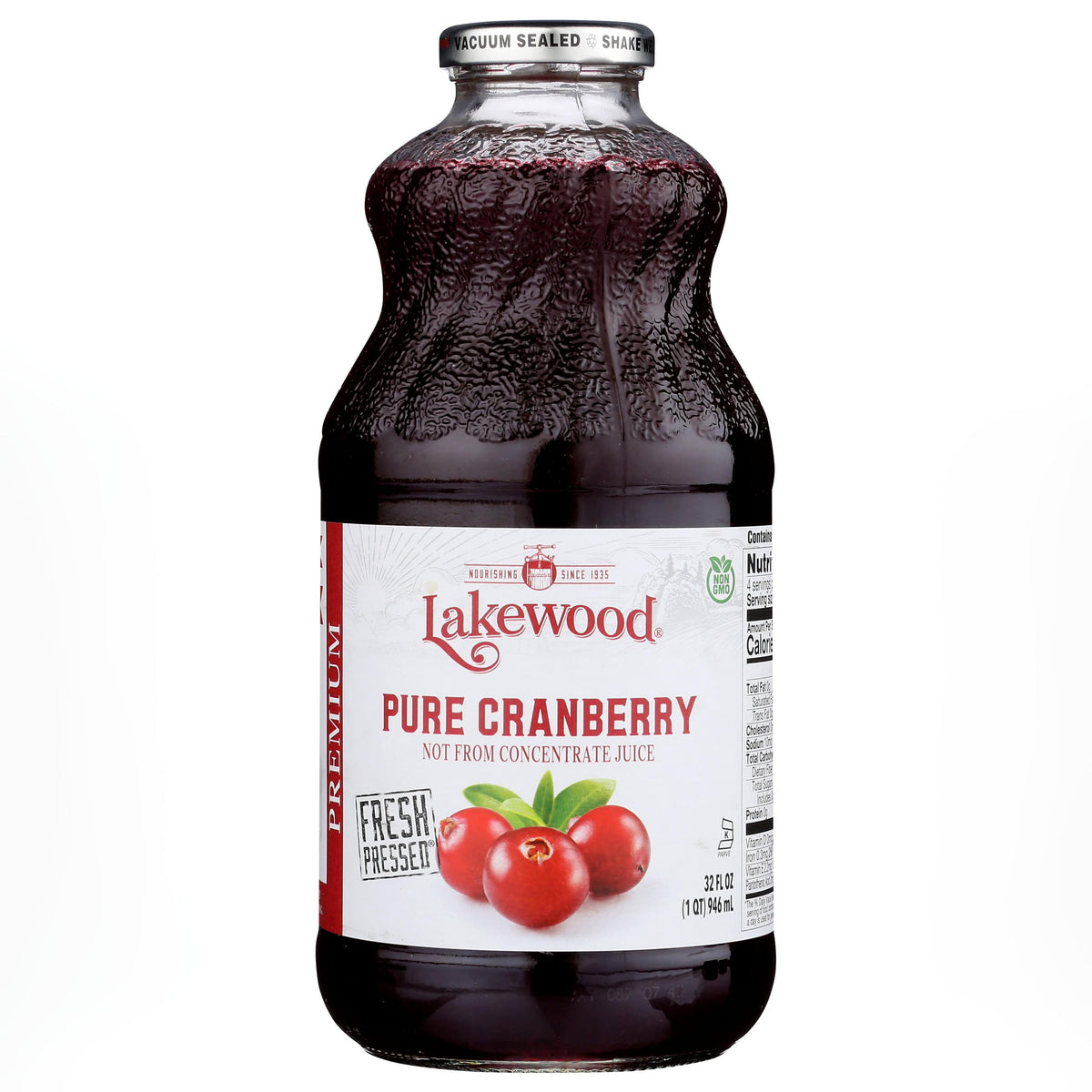 Cranberry Juice, Pure, Lakewood, Juice - Country Life Natural Foods