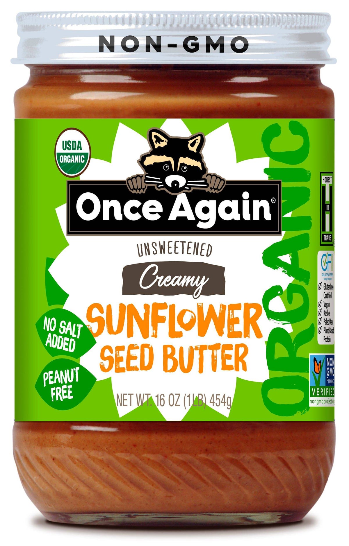 Sunflower Butter, No Salt, Organic, Nut & Seed Butters - Country Life Natural Foods