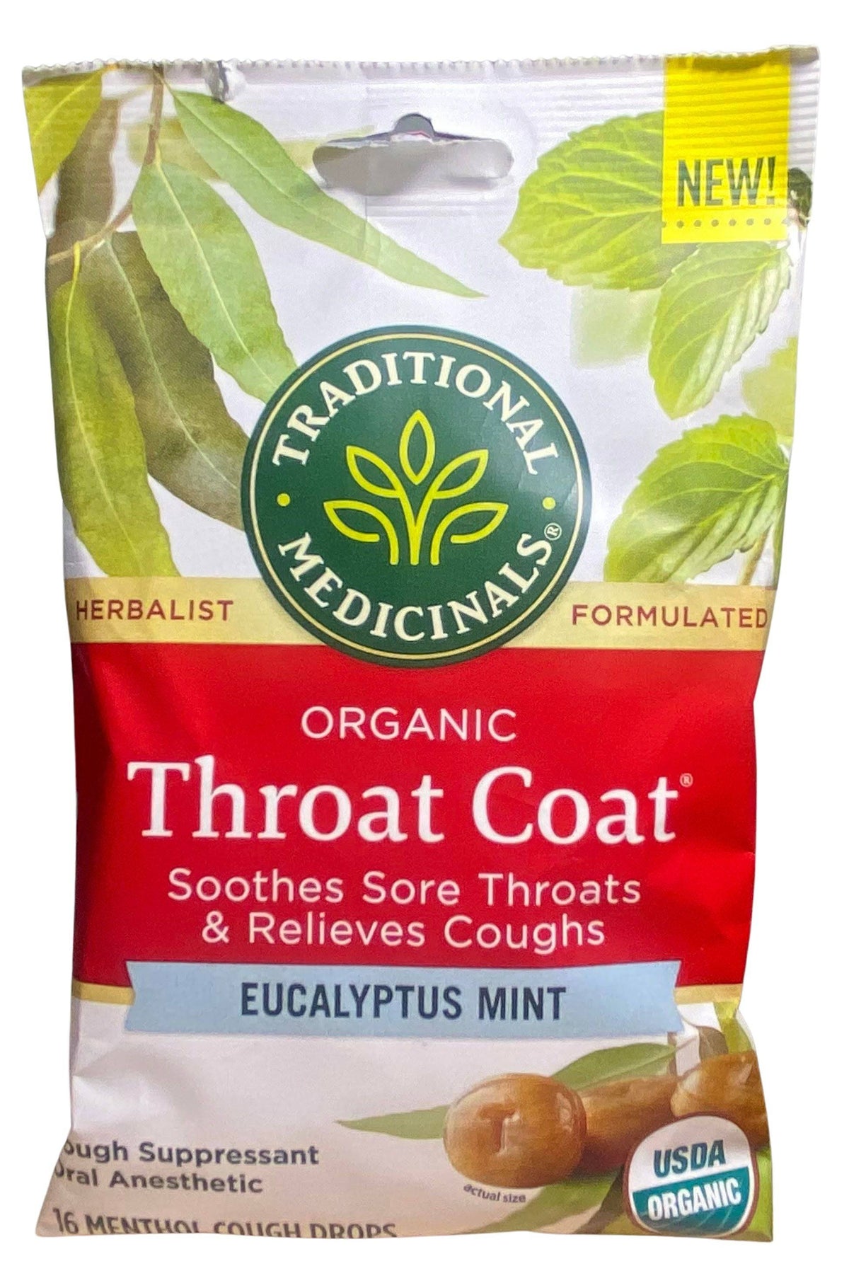 Throat Drops, Organic - Traditional Medicinals, Vitamins & Supplements - Country Life Natural Foods