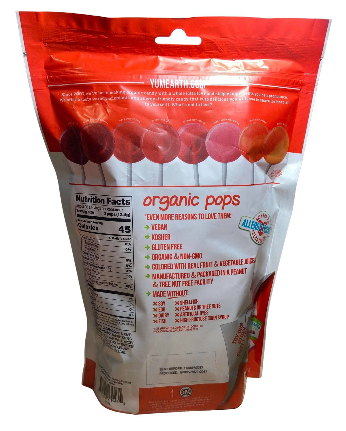 YumEarth Pops, Organic, Candy - Country Life Natural Foods